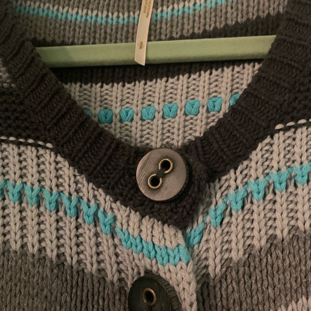 Free People Long Sleeve Striped Cardigan Sweater - Picture 2 of 4